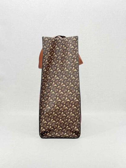 Pre - loved BURBERRY Brown Monogram Tote Bag at Reems Closet