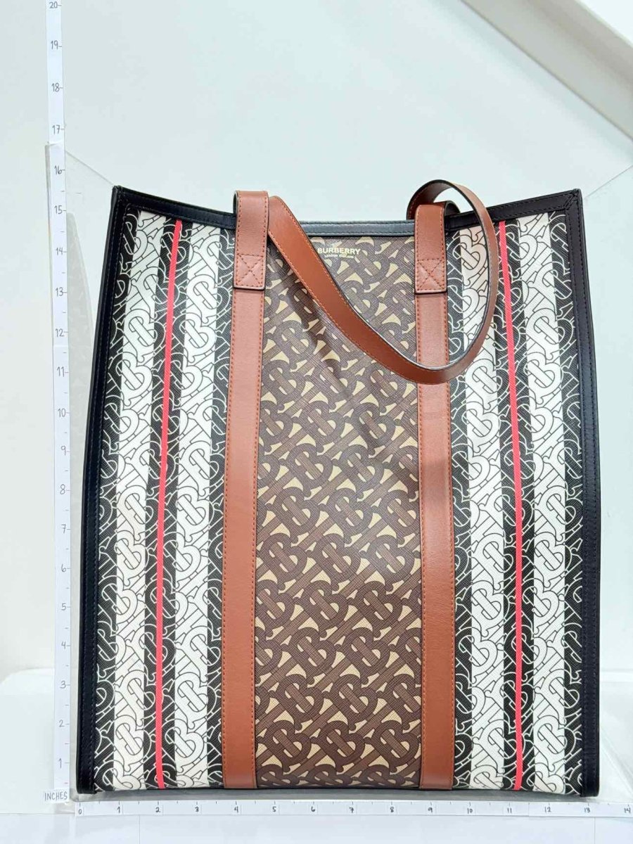 Pre - loved BURBERRY Brown Monogram Tote Bag at Reems Closet