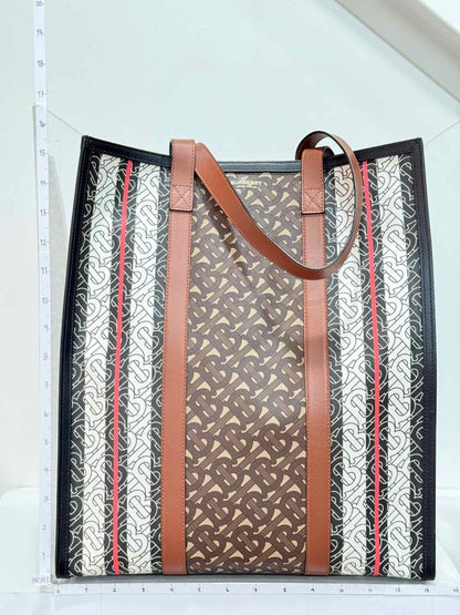 Pre - loved BURBERRY Brown Monogram Tote Bag at Reems Closet