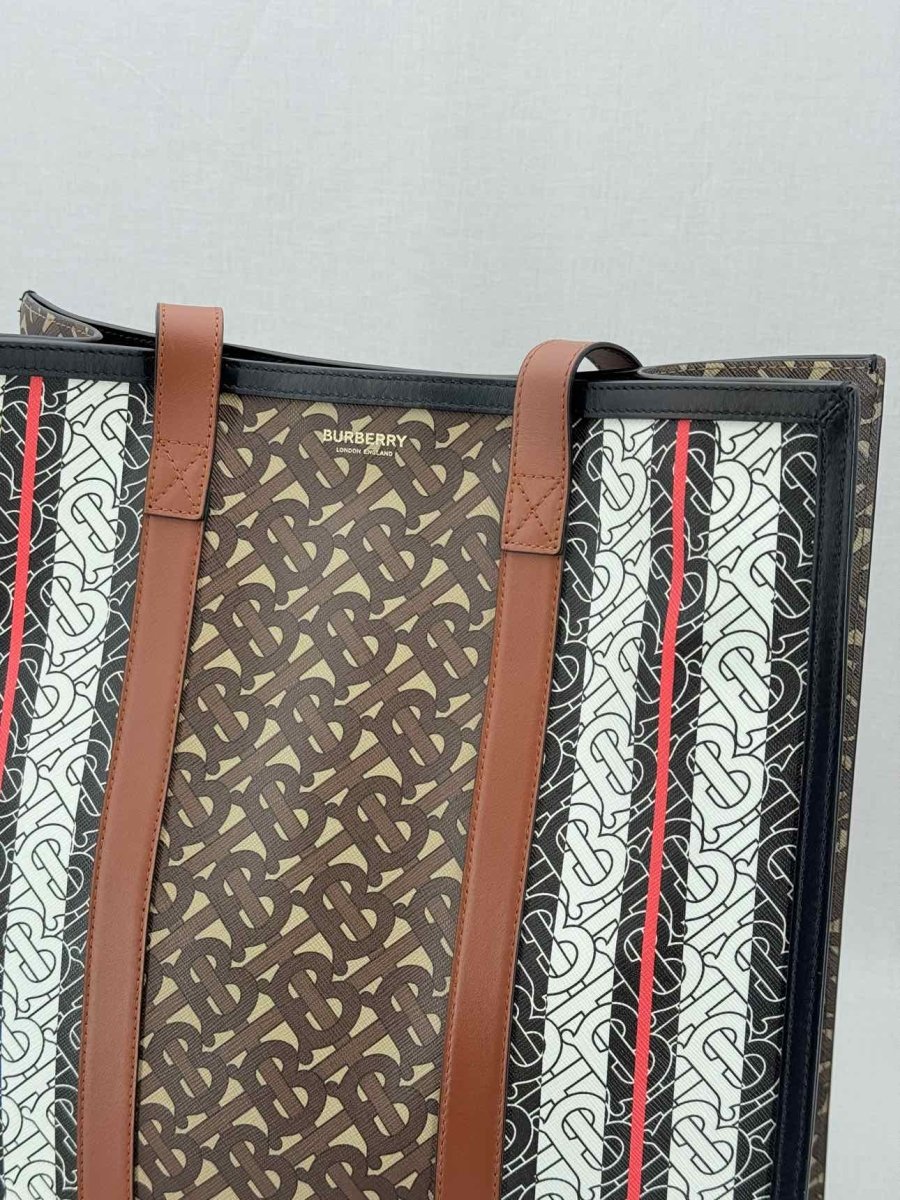 Pre - loved BURBERRY Brown Monogram Tote Bag at Reems Closet