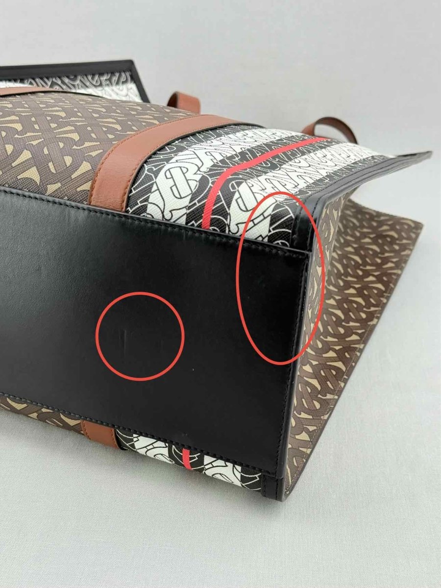 Pre - loved BURBERRY Brown Monogram Tote Bag at Reems Closet
