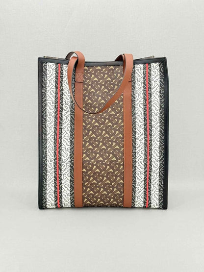 Pre - loved BURBERRY Brown Monogram Tote Bag at Reems Closet