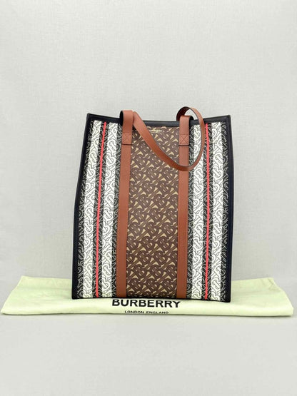 Pre - loved BURBERRY Brown Monogram Tote Bag at Reems Closet