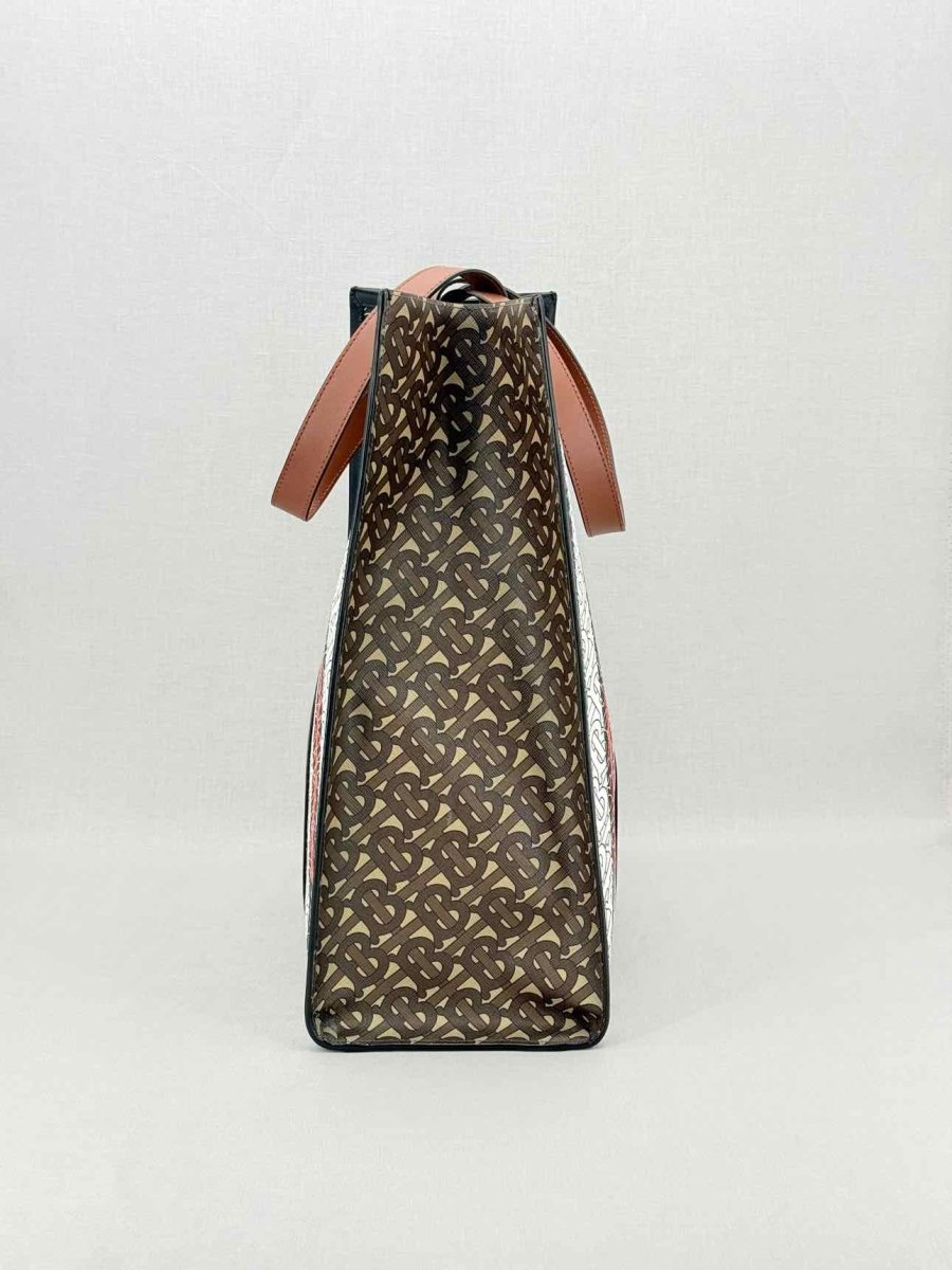 Pre - loved BURBERRY Brown Monogram Tote Bag at Reems Closet