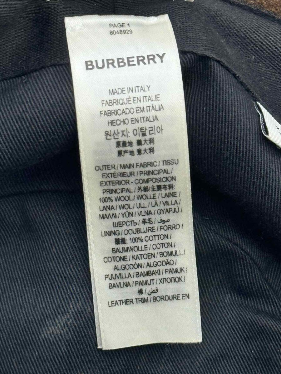 Pre - loved BURBERRY Brown Multicolor Check Bucket Hat at Reems Closet