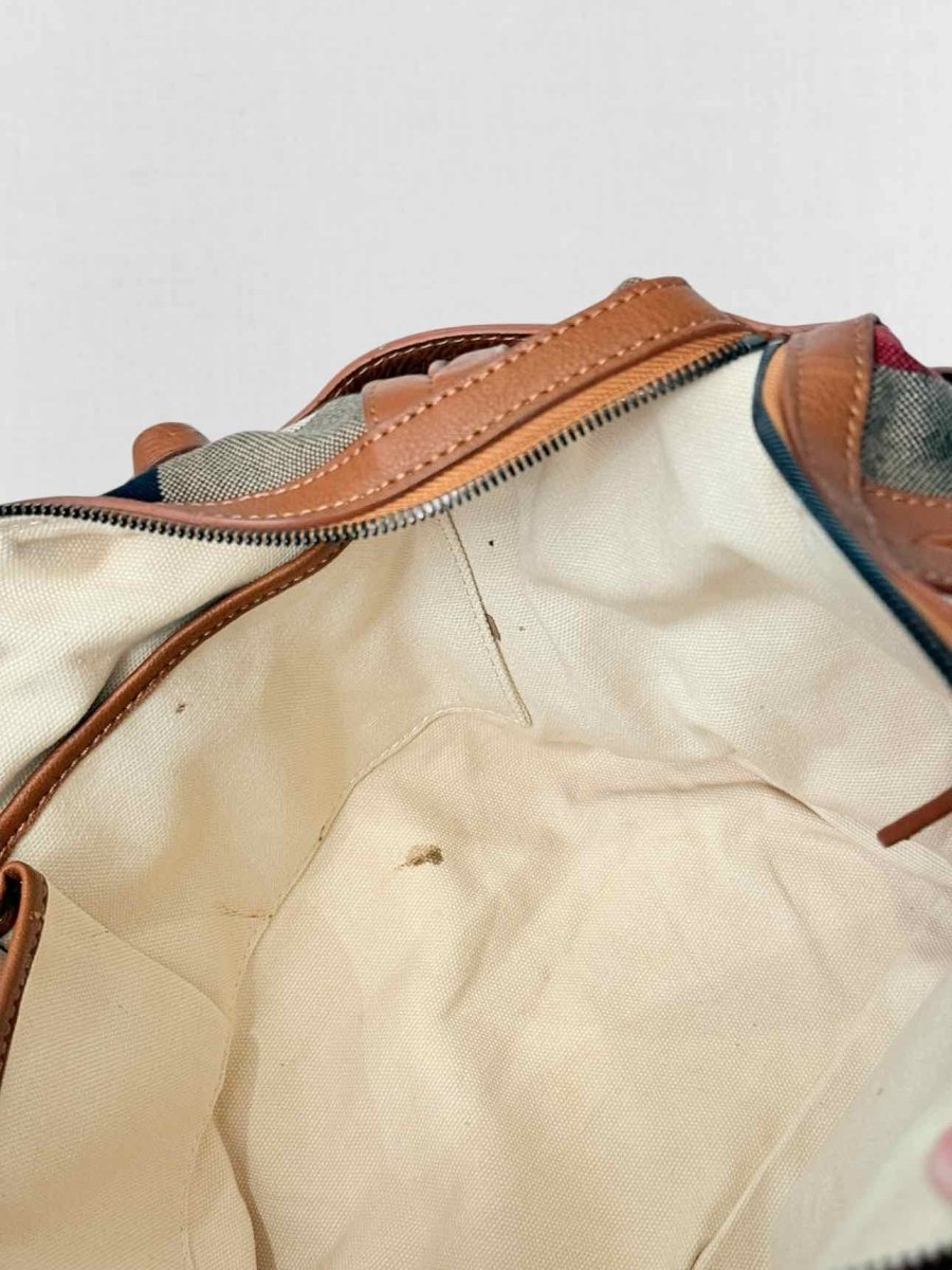 Pre - loved BURBERRY Brown Multicolor Top Handle at Reems Closet