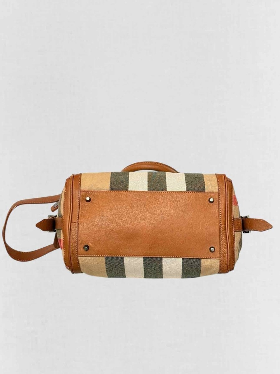 Pre - loved BURBERRY Brown Multicolor Top Handle at Reems Closet