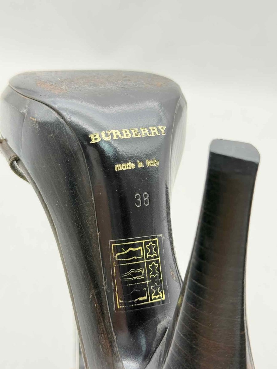 Pre-loved BURBERRY Brown Size EU 38 Heeled Sandals at Reems Closet