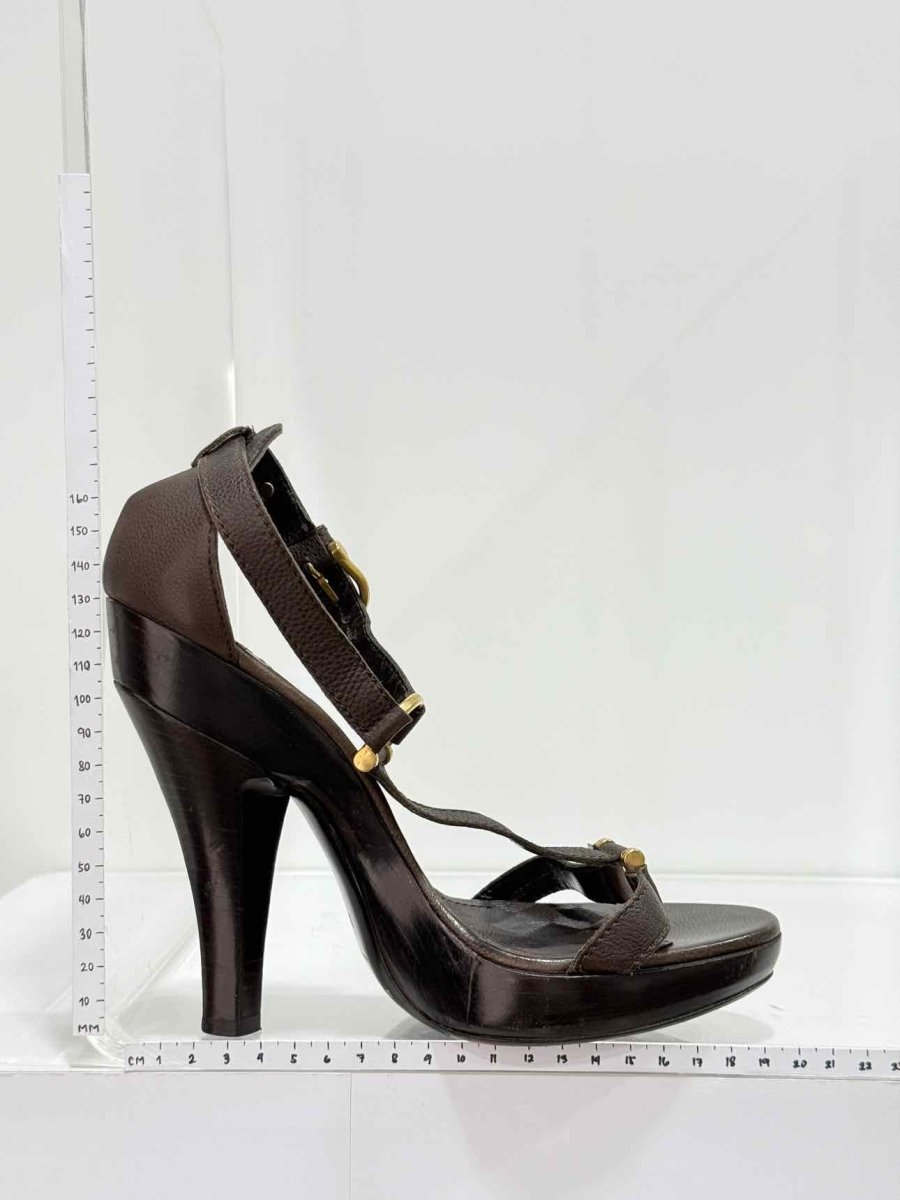 Pre-loved BURBERRY Brown Size EU 38 Heeled Sandals at Reems Closet