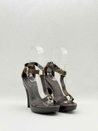 Pre-loved BURBERRY Brown Size EU 38 Heeled Sandals at Reems Closet