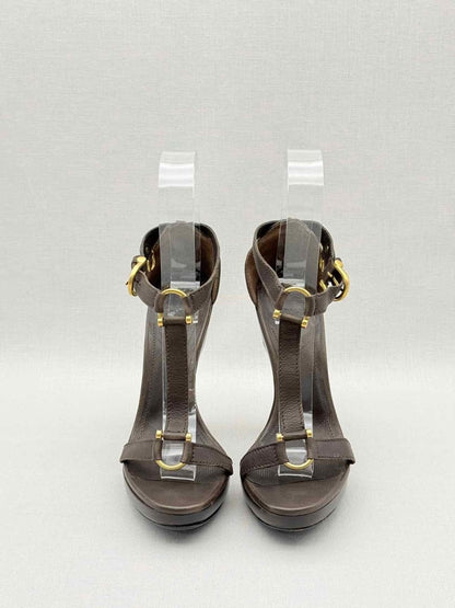 Pre-loved BURBERRY Brown Size EU 38 Heeled Sandals at Reems Closet