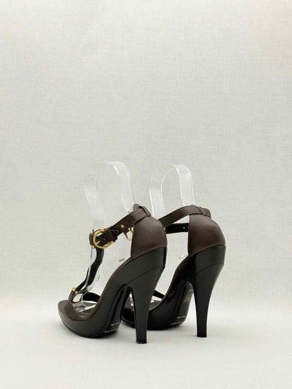 Pre-loved BURBERRY Brown Size EU 38 Heeled Sandals at Reems Closet