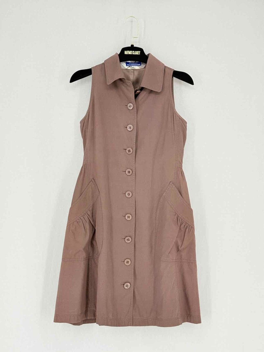 Pre - loved BURBERRY Brown Size US 0 Short Dress at Reems Closet