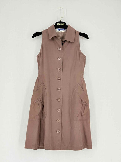 Pre - loved BURBERRY Brown Size US 0 Short Dress at Reems Closet