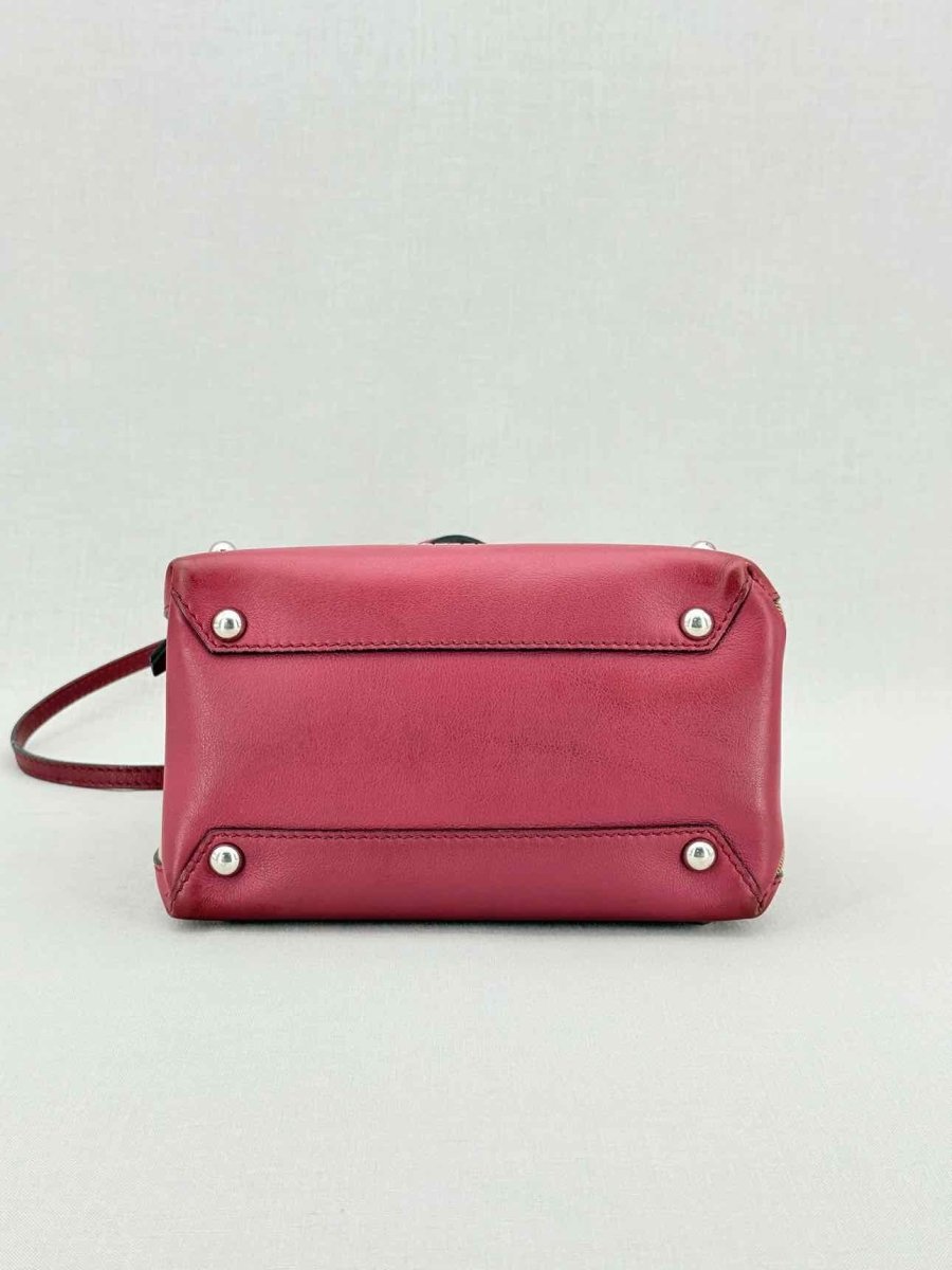 Pre - loved BURBERRY Burgundy Top Handle at Reems Closet