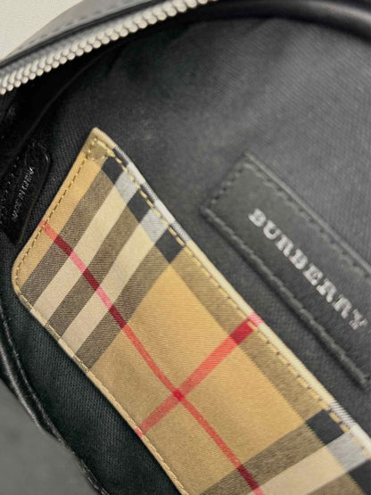 Pre-loved BURBERRY Cartoon House Check Beige Multicolor Crossbody at Reems Closet