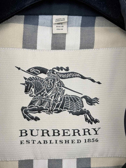Pre-loved BURBERRY Chelsea Heritage Trench Black Size US 10 Coat at Reems Closet