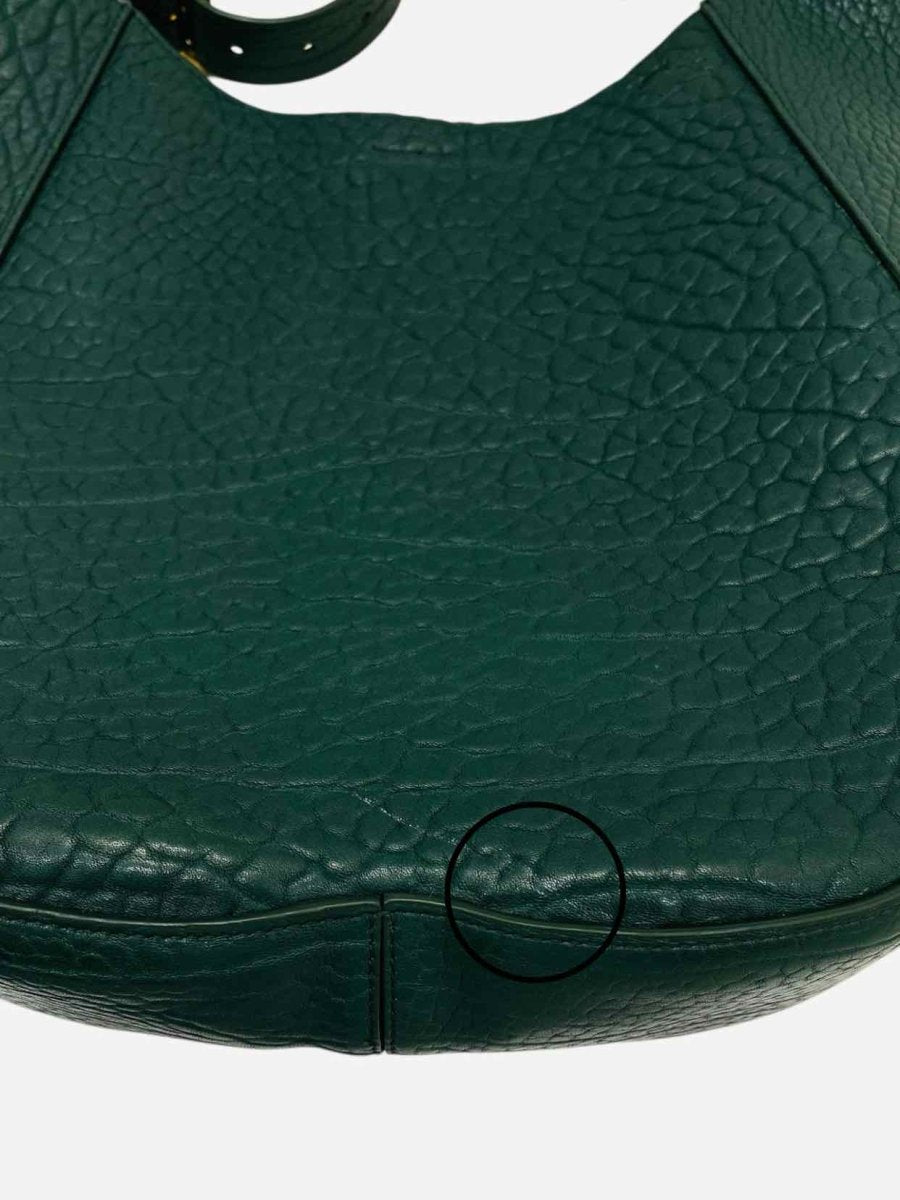 Pre - loved BURBERRY Chess Green Shoulder Bag at Reems Closet