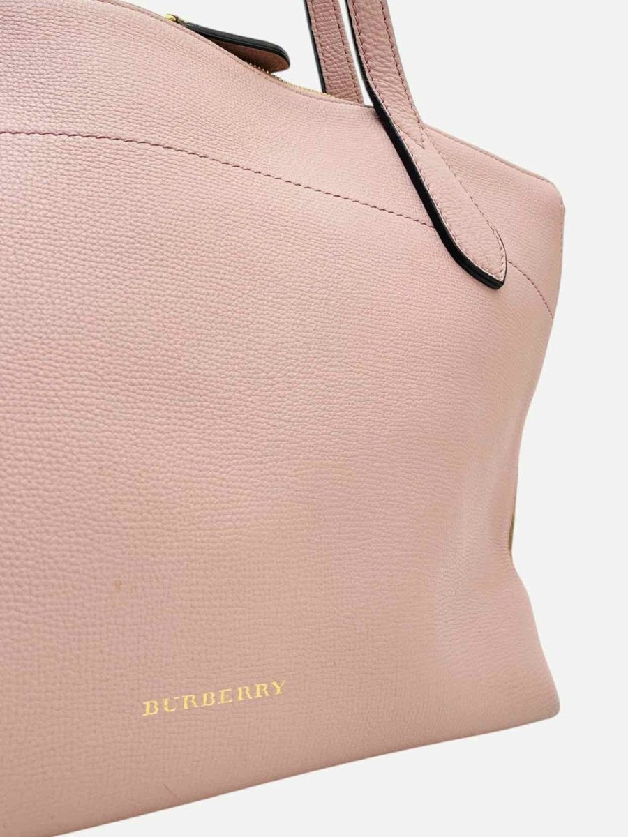 Pre - loved BURBERRY Dusky Pink Check Shoulder Bag at Reems Closet