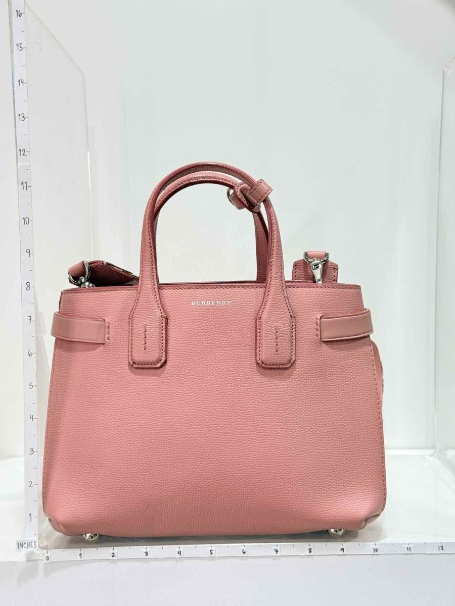 Pre - loved BURBERRY Dusky Pink Check Tote Bag at Reems Closet