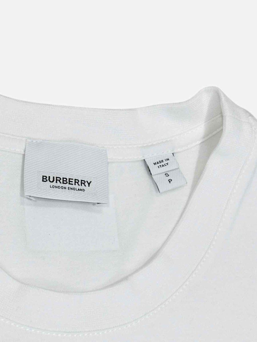 Pre - loved BURBERRY Gorilla Print White T-shirt at Reems Closet