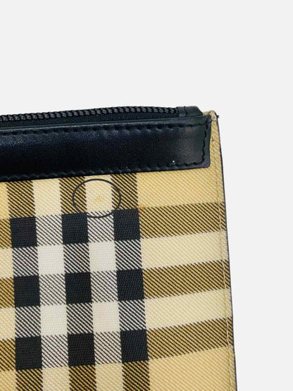 Pre - loved BURBERRY Hannah Beige & Black Check Shoulder Bag at Reems Closet