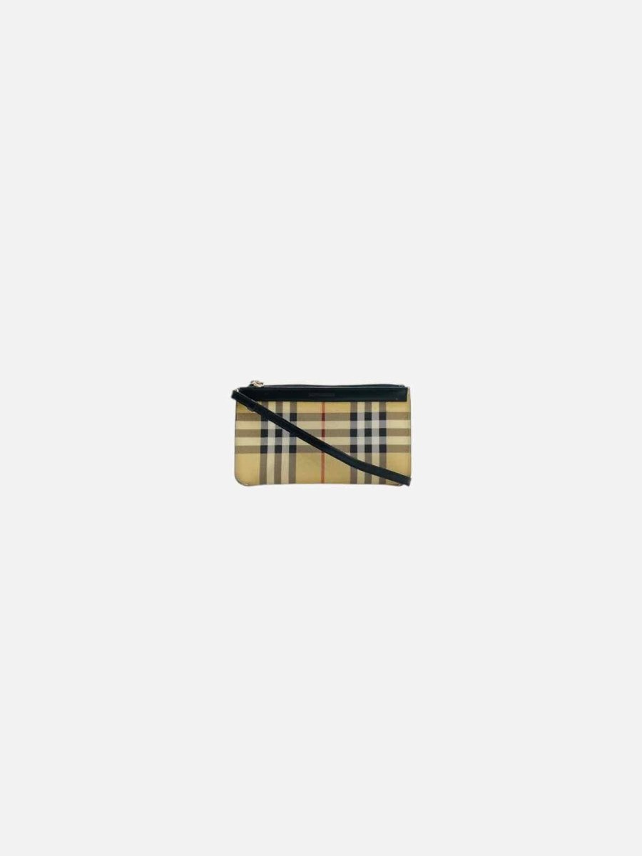 Pre - loved BURBERRY Hannah Beige & Black Check Shoulder Bag at Reems Closet