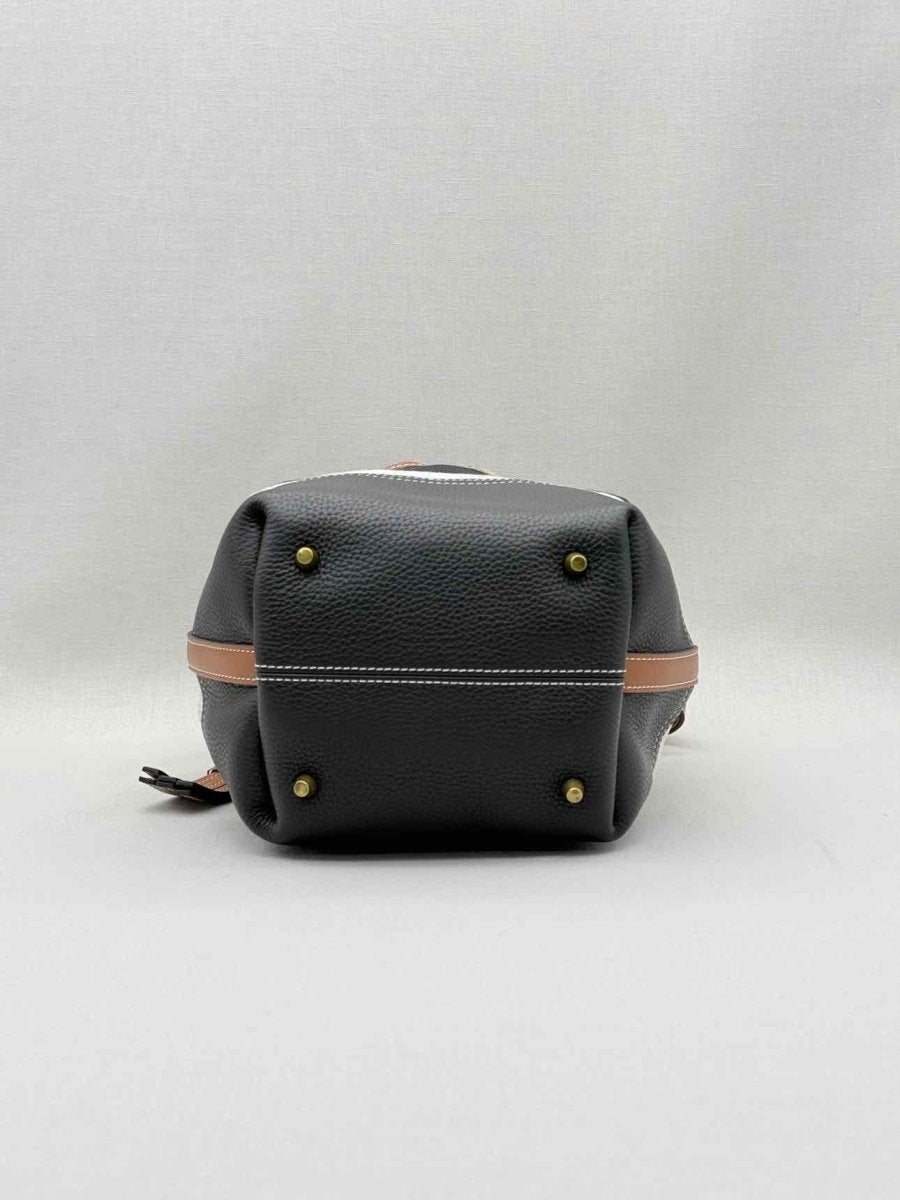 Pre - loved BURBERRY Heston Black Multicolor Check Bucket Bag at Reems Closet