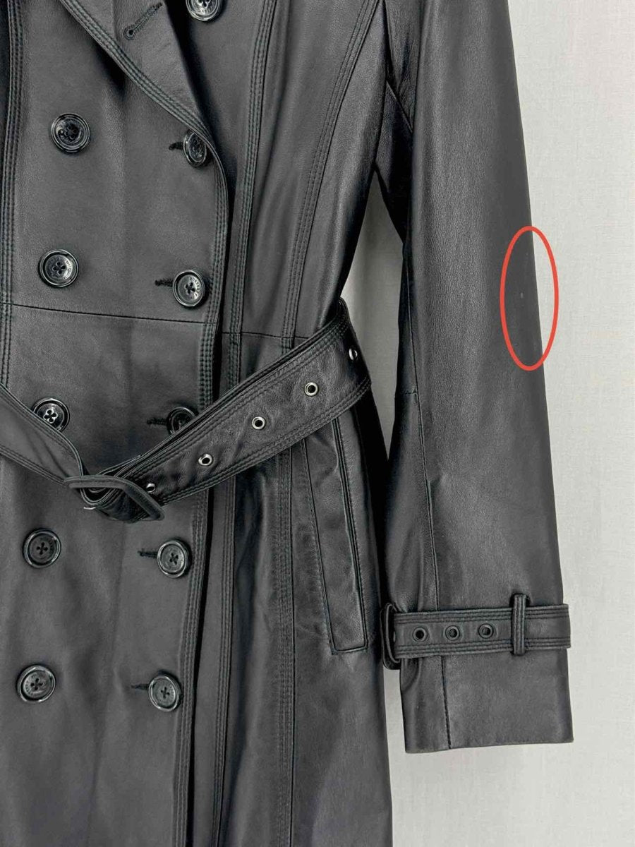 Pre-loved BURBERRY LONDON Double Breasted Black Size Medium Coat at Reems Closet