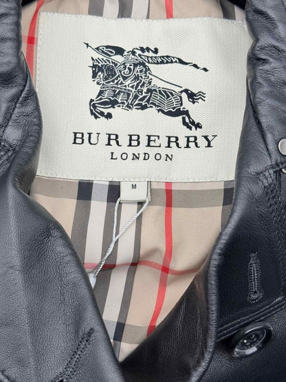 Pre-loved BURBERRY LONDON Double Breasted Black Size Medium Coat at Reems Closet