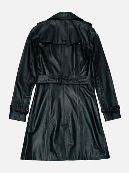 Pre-loved BURBERRY LONDON Double Breasted Black Size Medium Coat at Reems Closet