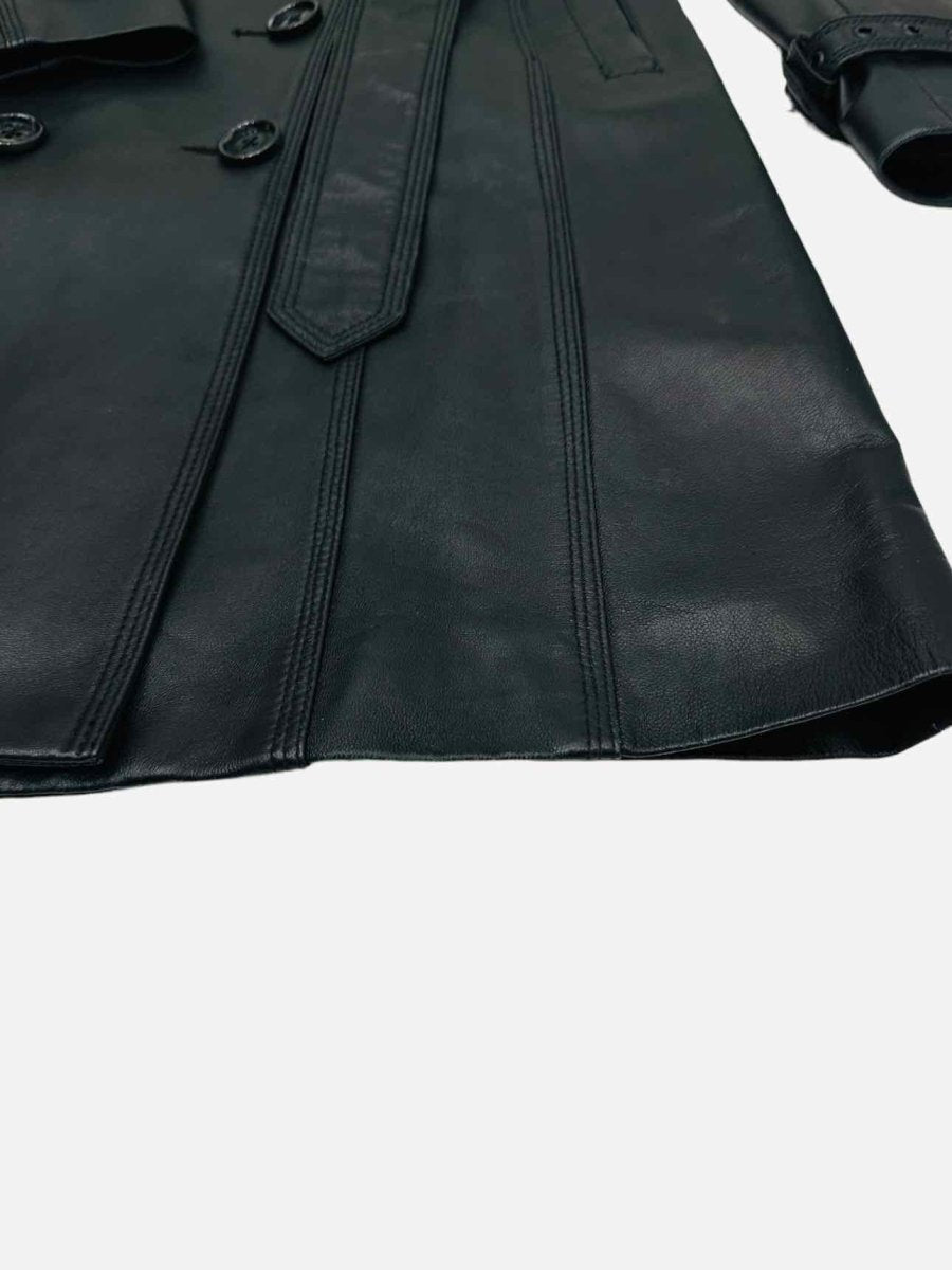 Pre-loved BURBERRY LONDON Double Breasted Black Size Medium Coat at Reems Closet