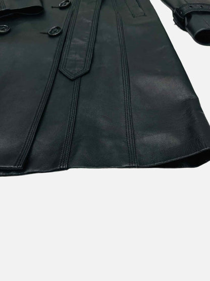 Pre-loved BURBERRY LONDON Double Breasted Black Size Medium Coat at Reems Closet