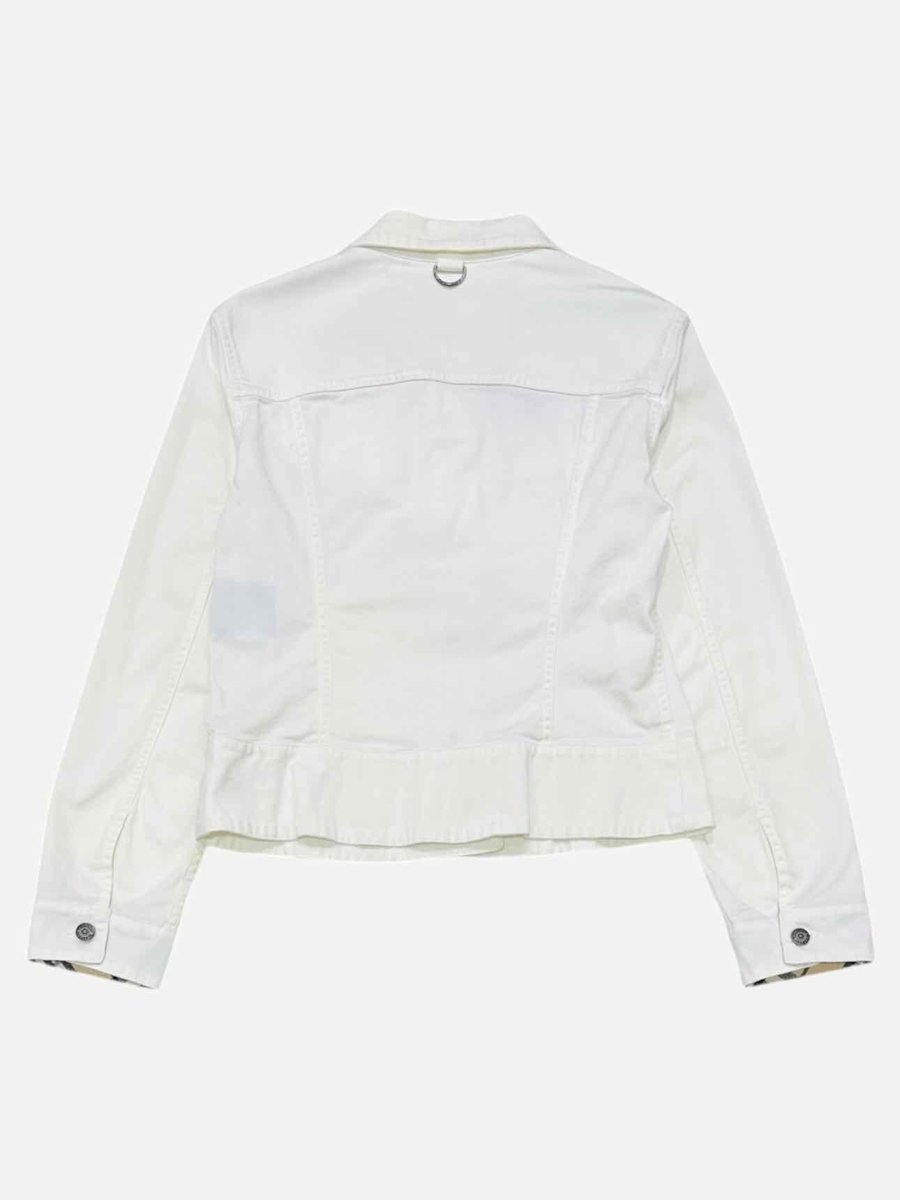 BURBERRY LONDON White Size US 14 Jacket - Reems Closet