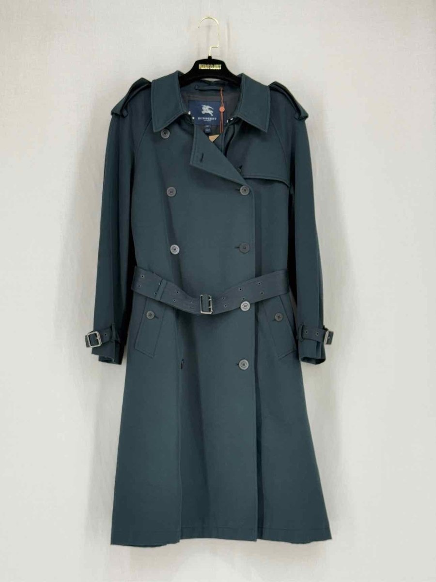 Pre - loved BURBERRY Navy Blue Size US 2 Coat at Reems Closet