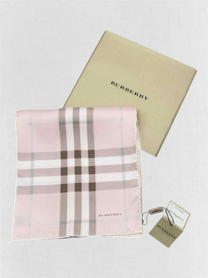 Pre-loved BURBERRY Pink Multicolor Nova Check Scarf at Reems Closet