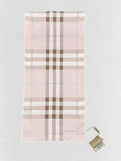 Pre-loved BURBERRY Pink Multicolor Nova Check Scarf at Reems Closet