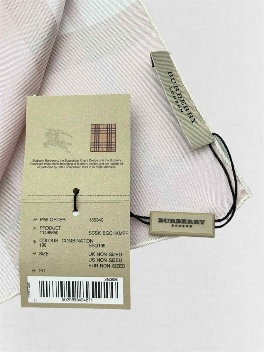 Pre-loved BURBERRY Pink Multicolor Nova Check Scarf at Reems Closet