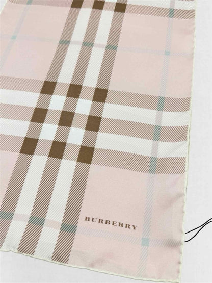 Pre-loved BURBERRY Pink Multicolor Nova Check Scarf at Reems Closet