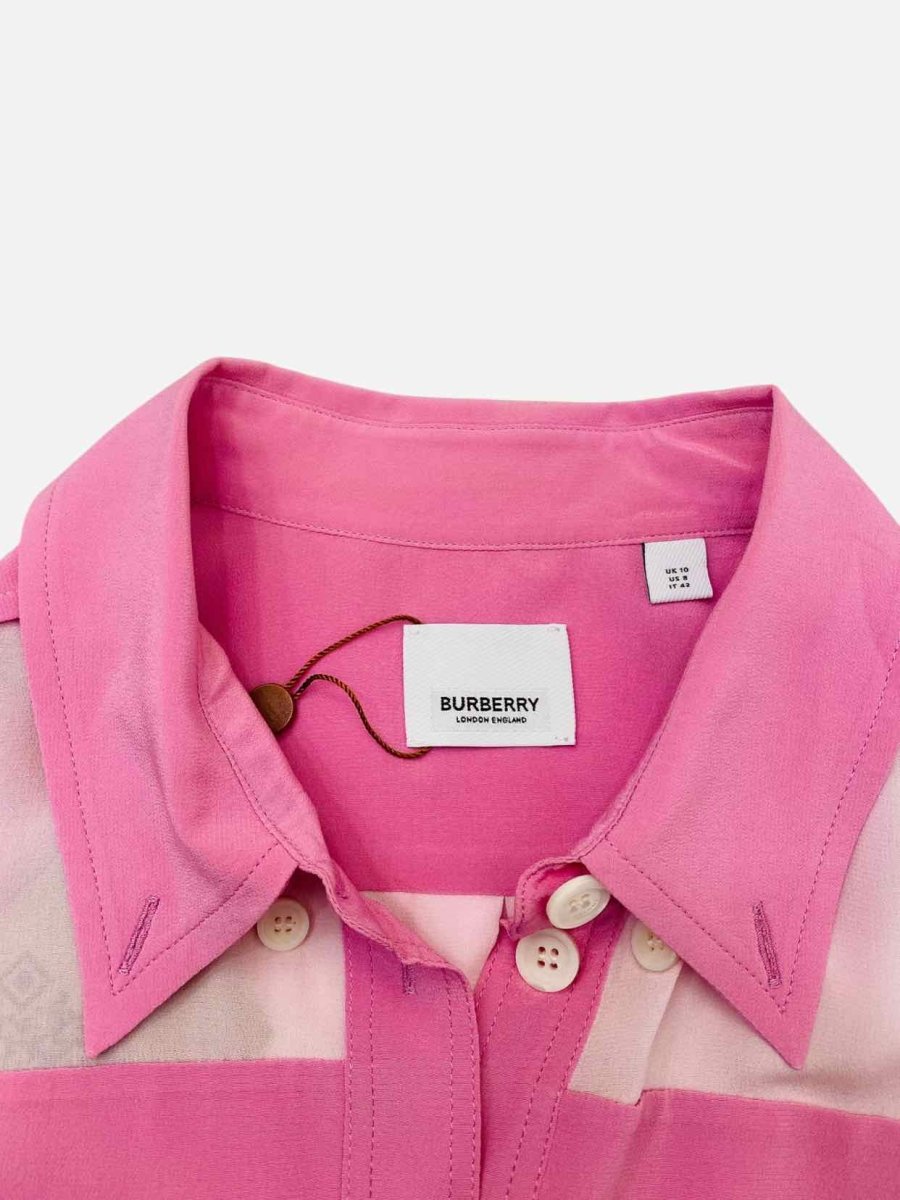 Pre - loved BURBERRY Pink Size US 8 Shirt at Reems Closet
