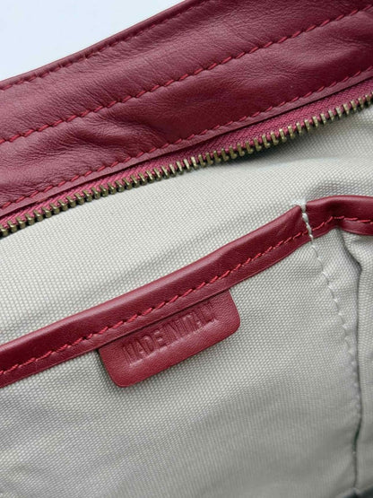 Pre - loved BURBERRY Red Multicolor Check Hobo bag at Reems Closet