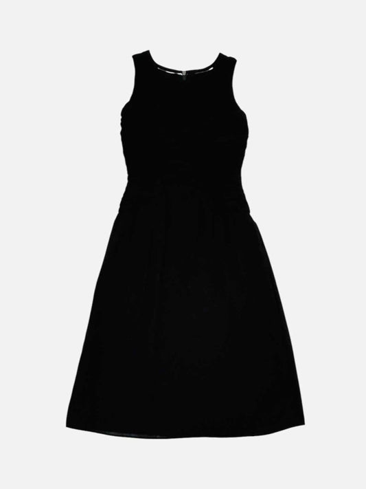 Pre - loved BURBERRY Sleeveless Black Knee Length Dress at Reems Closet