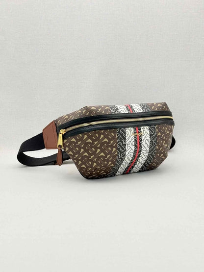 Pre-loved BURBERRY Sonny Bum Brown Multicolor Belt Bag at Reems Closet