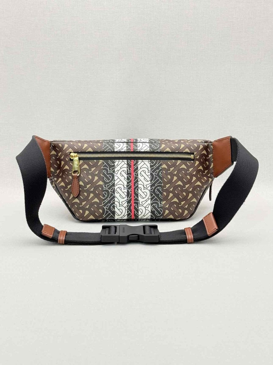 Pre-loved BURBERRY Sonny Bum Brown Multicolor Belt Bag at Reems Closet