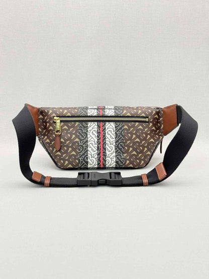 Pre-loved BURBERRY Sonny Bum Brown Multicolor Belt Bag at Reems Closet