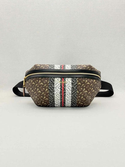 Pre-loved BURBERRY Sonny Bum Brown Multicolor Belt Bag at Reems Closet