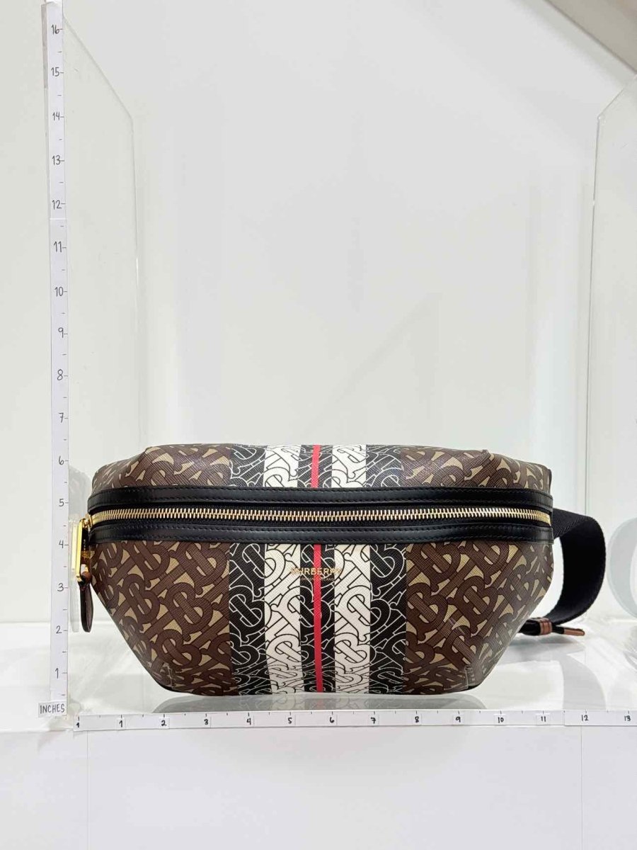 Pre-loved BURBERRY Sonny Bum Brown Multicolor Belt Bag at Reems Closet