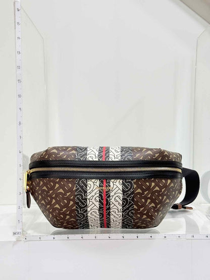 Pre-loved BURBERRY Sonny Bum Brown Multicolor Belt Bag at Reems Closet