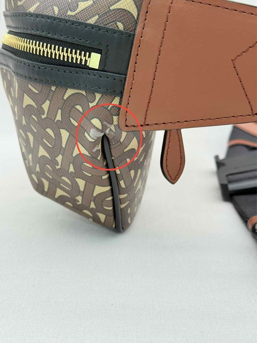 Pre-loved BURBERRY Sonny Bum Brown Multicolor Belt Bag at Reems Closet