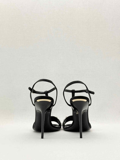 Pre - loved BURBERRY T Strap Black Size EU 38.5 Heeled Sandals at Reems Closet